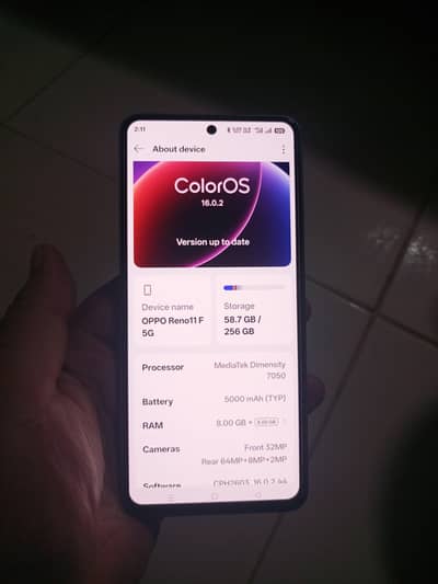 OPPO Reno f11 5g with box and charger