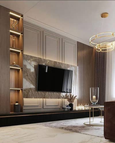 Media Wall design PVC molding design French Wall design