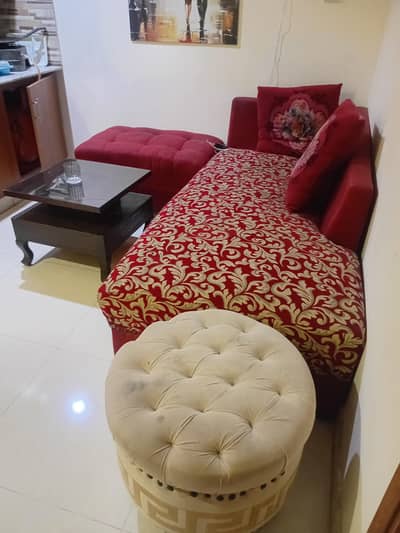 sofa stools and table