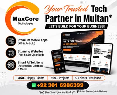 Web Developer in Multan, Mobile App Development & SEO , Website Design
