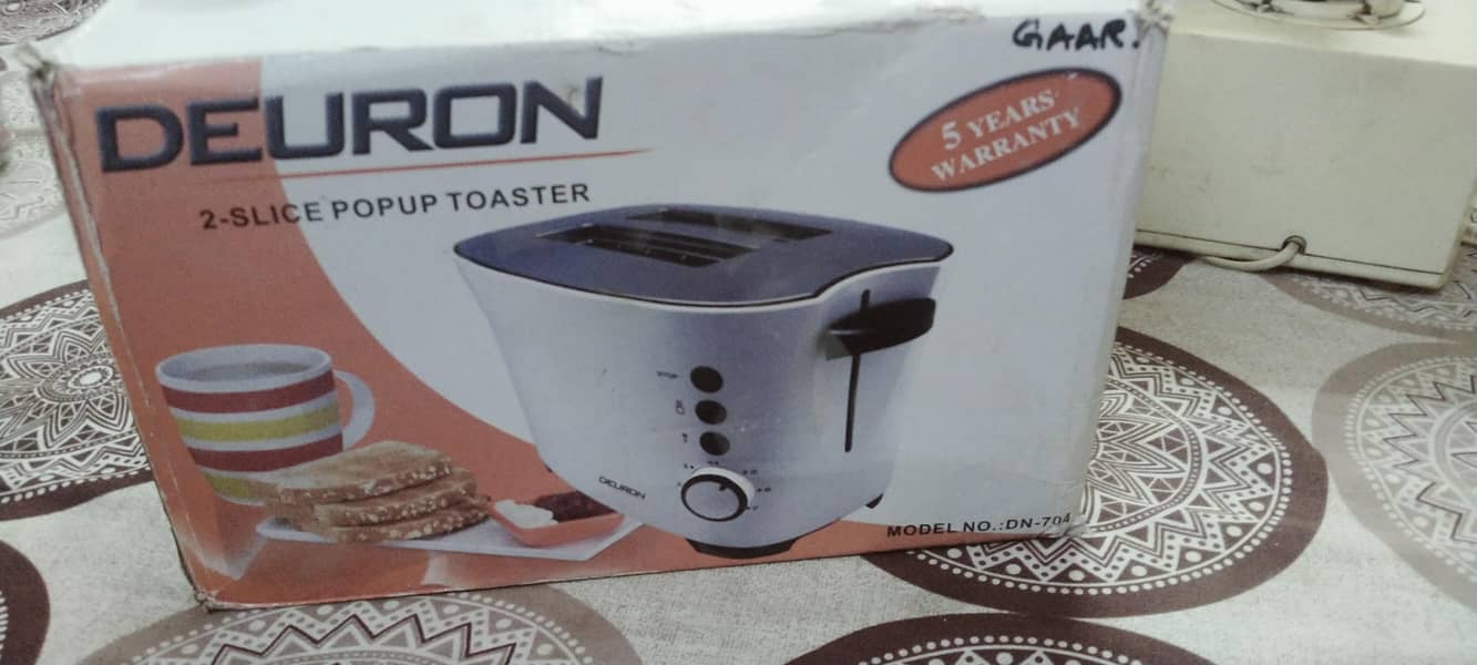 deuron 2 slice pop up toaster 0