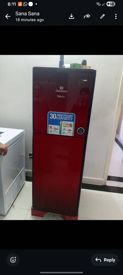 1 year used fridge  A one condition
