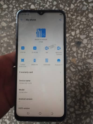Tecno Pop 5 LTE 2gb 32gb 5000 mah battery