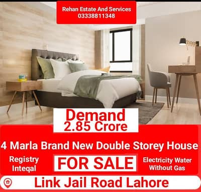 4Marla Brand New  Double Storey House For Sale At Link Waris Road LHR
