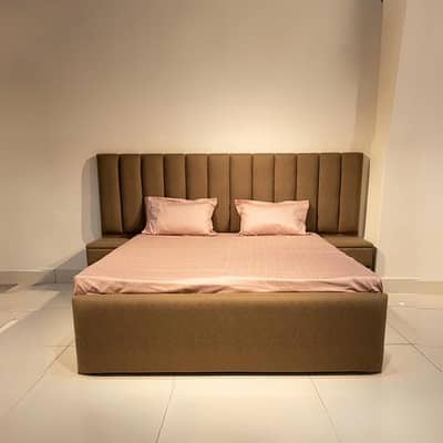 Bed set-Poshish bed set-Latest bed designs-bed side table nd dressing