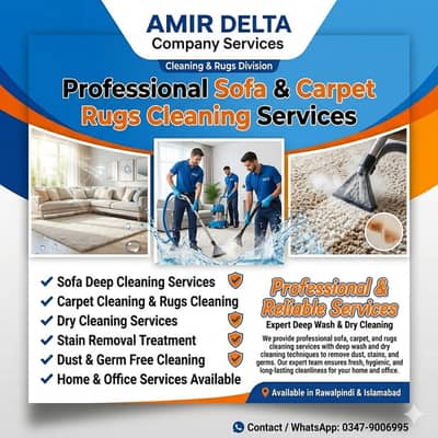 Sofa & Carpet Rugs Cleaning and dry, Water tank cleaning
