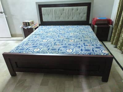 King size Bed with Dressing table and 05 seater sofa set (02) for sale