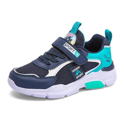 Sport Shoes Blue Teal Cotton Lightweight