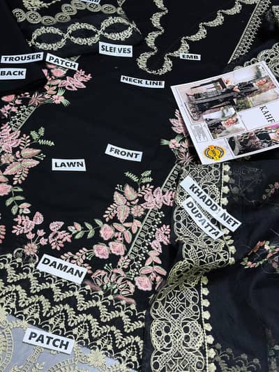 Premium Lawn Suite | 3- Piece Heavily Embroidered