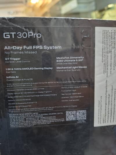 INFINIX GT 30 PRO 12/512 official pta approved