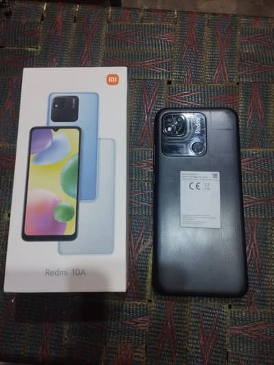 redmi 10a 4+2gb 128gb box chajar sat hai