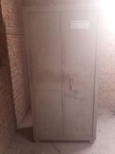 (2) Iron Steel office shelve cupboard