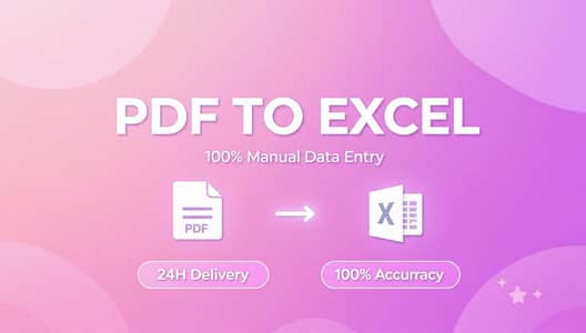 PDF to Excel data entry_Fast and accurate_24H delivery.