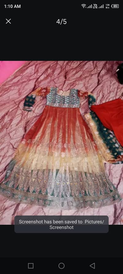 Net maxi with trouser and Dupatta
