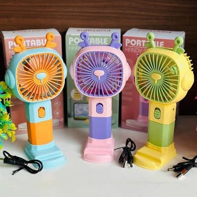 Portable Rechargeable Fan with stand & USB Charge