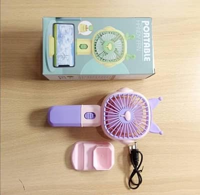 Portable Rechargeable Fan with stand & USB Charge