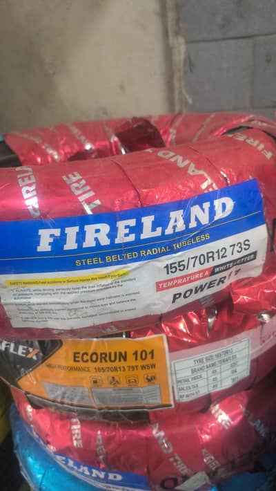 Fireland Brand tyres white patti line 155-70R12