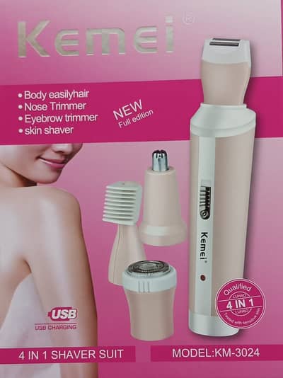 Kemei KM-3024 4 in 1 Shaver Unit (For Men & Women)