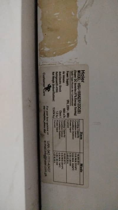 Haier Ac 1.5 ton