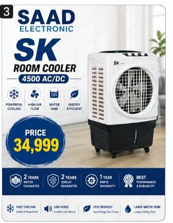 SK 4500 AC/DC Room Cooler | Heavy Duty Air Cooler with Warranty