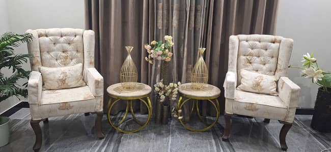 Beautifully Crafted Wingback Chairs with Covers