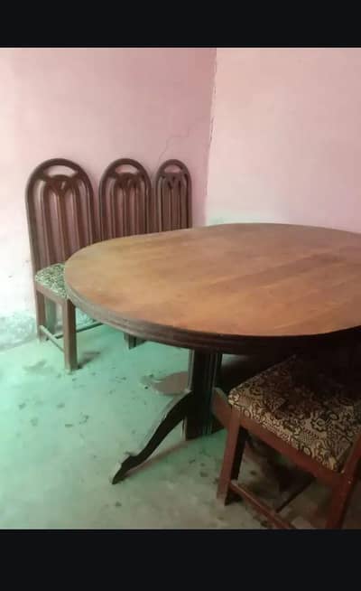 dining table with six chairs