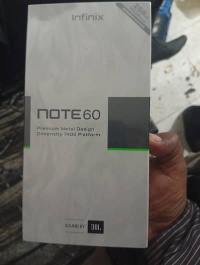 infinix note 60 mist titanium box pack sealed inactive