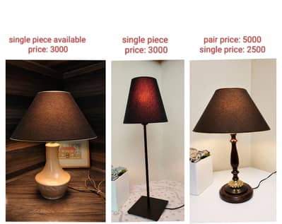 Variety of table lamps