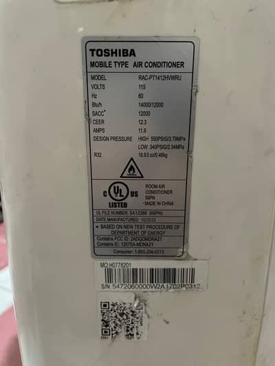 Toshiba portable AC