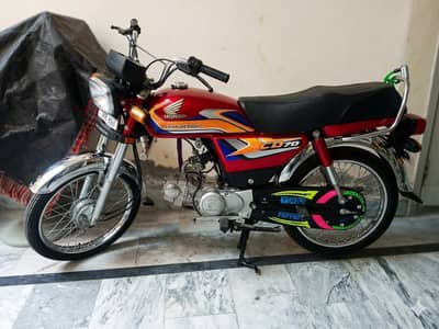 Honda CD 70 (Red) - Total Genuine -  Brand New Condition