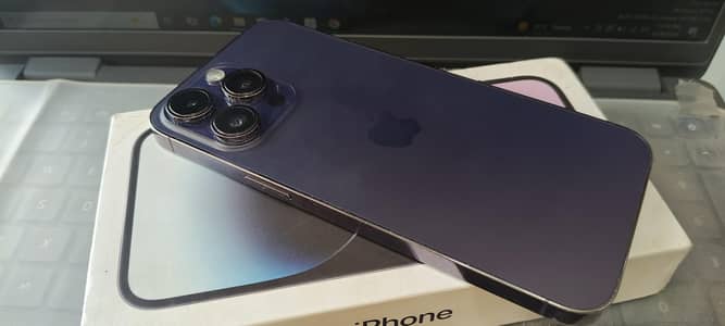 I phone 14 pro max with box 256gb duall fisical PTA