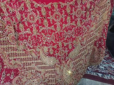 3 PCs Bridal Red lenhga
