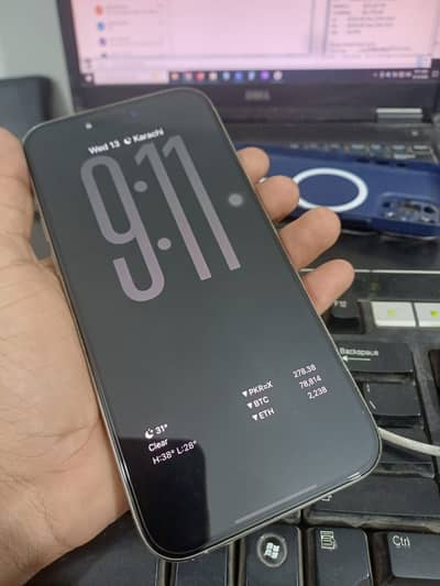 Iphone 15 pro max HK 256gb PTA Approved Natural titanium