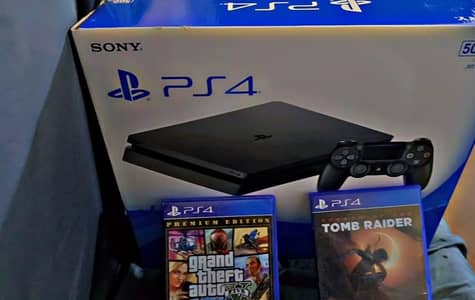 PlayStation 4 slim geniune or sealed set 2 game disc or with box ps4