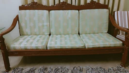 wooden sofa
