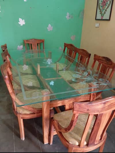8 seater Solid Sheesham wood dining table, Heavy and durable
