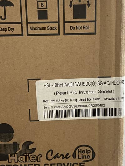 Haier Pearl Pro 1.5 Ton DC Inverter AC – Brand New , just box open he