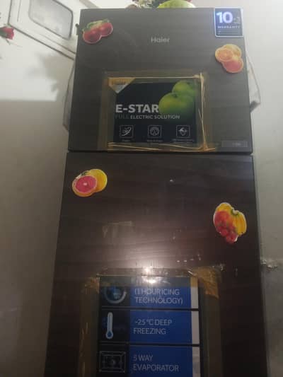 medium double door fridge in excellent condition