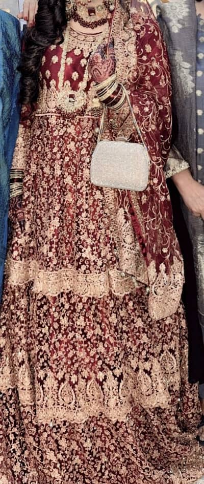 Bridel dress mehroon colour
