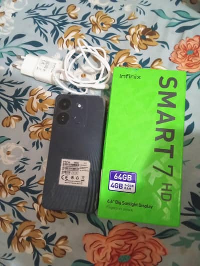 Infinix smart 7 hd 4 64 full box 10by10
