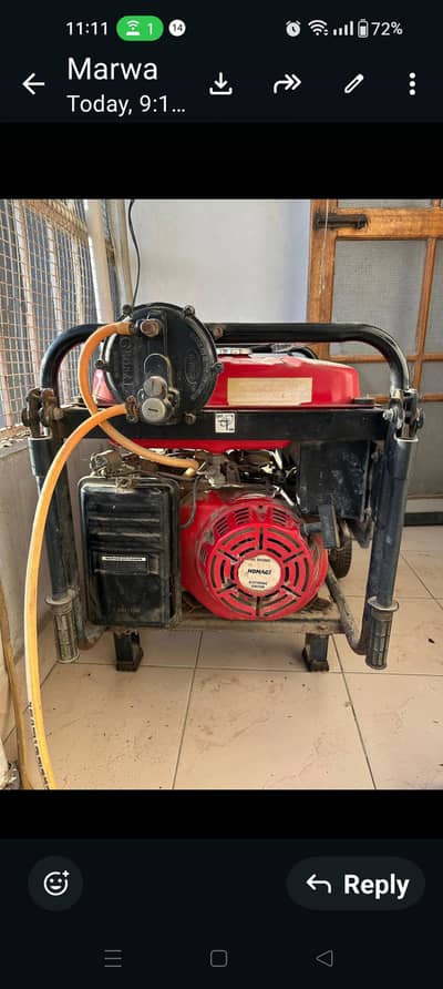 hardly 6 months used like new generator