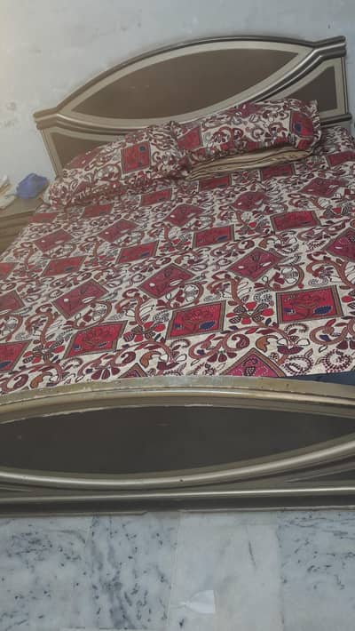 bed set with dressing table. .