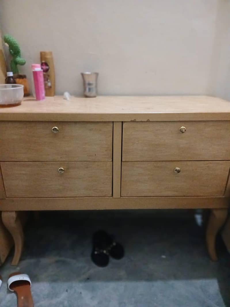 bed and side table with dressing 2
