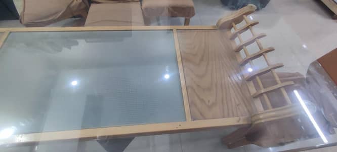 Urgent Sale – 8 Seater Wooden Dining Table Set