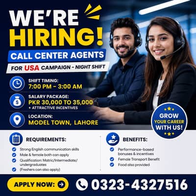 Call CenterJob  , USA (Night Shift) Fresher (Office Jobs) , Hiring