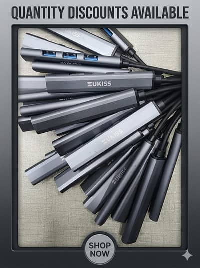  Zukiss 4-in-1 Ultra-Slim USB Hub (Premium Aluminum Edition) 