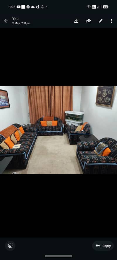 7 seater sofa set without any tables excellent condition
