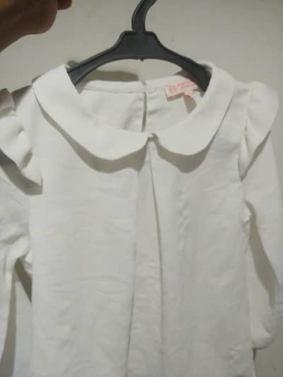 2 white shirts for girls 4 years size premium summer