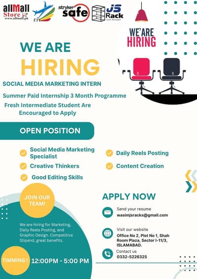 Hiring a social media marketing intern