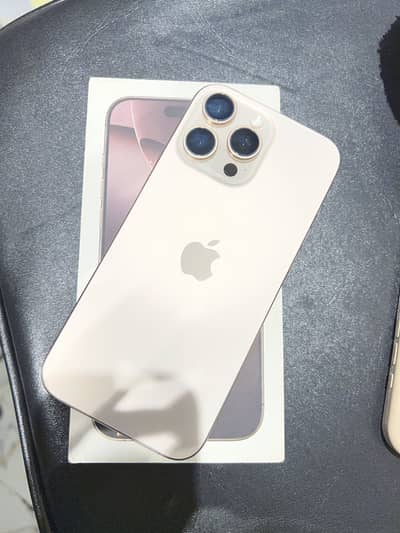 iPhone 16 Pro Max JV with box and cable Desert Titanium